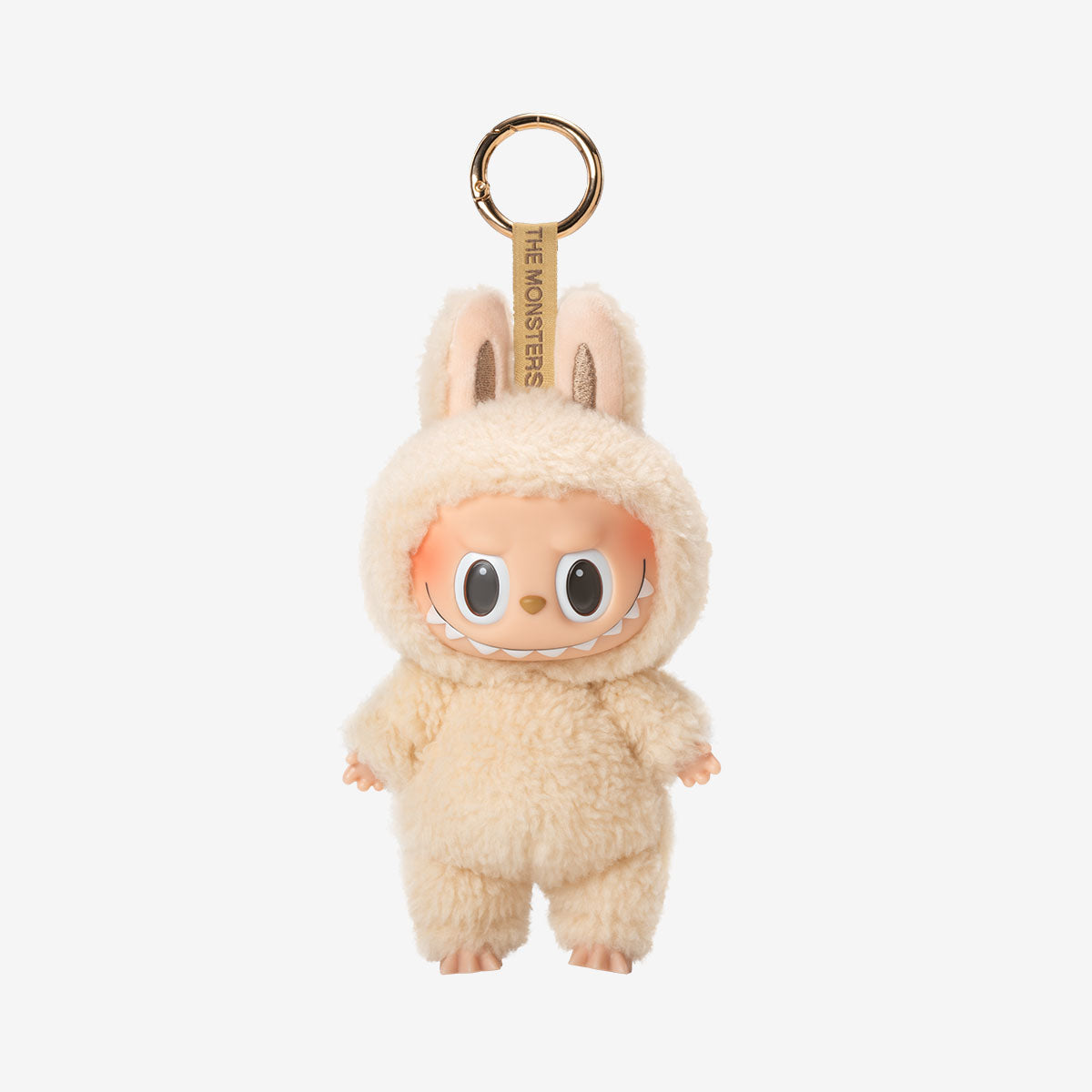 Plush keychain of a character in a beige costume with bunny ears on a white background
labubu soymilk labubu exciting macarons series labubu cute labubu soft plush toy soft toy 
